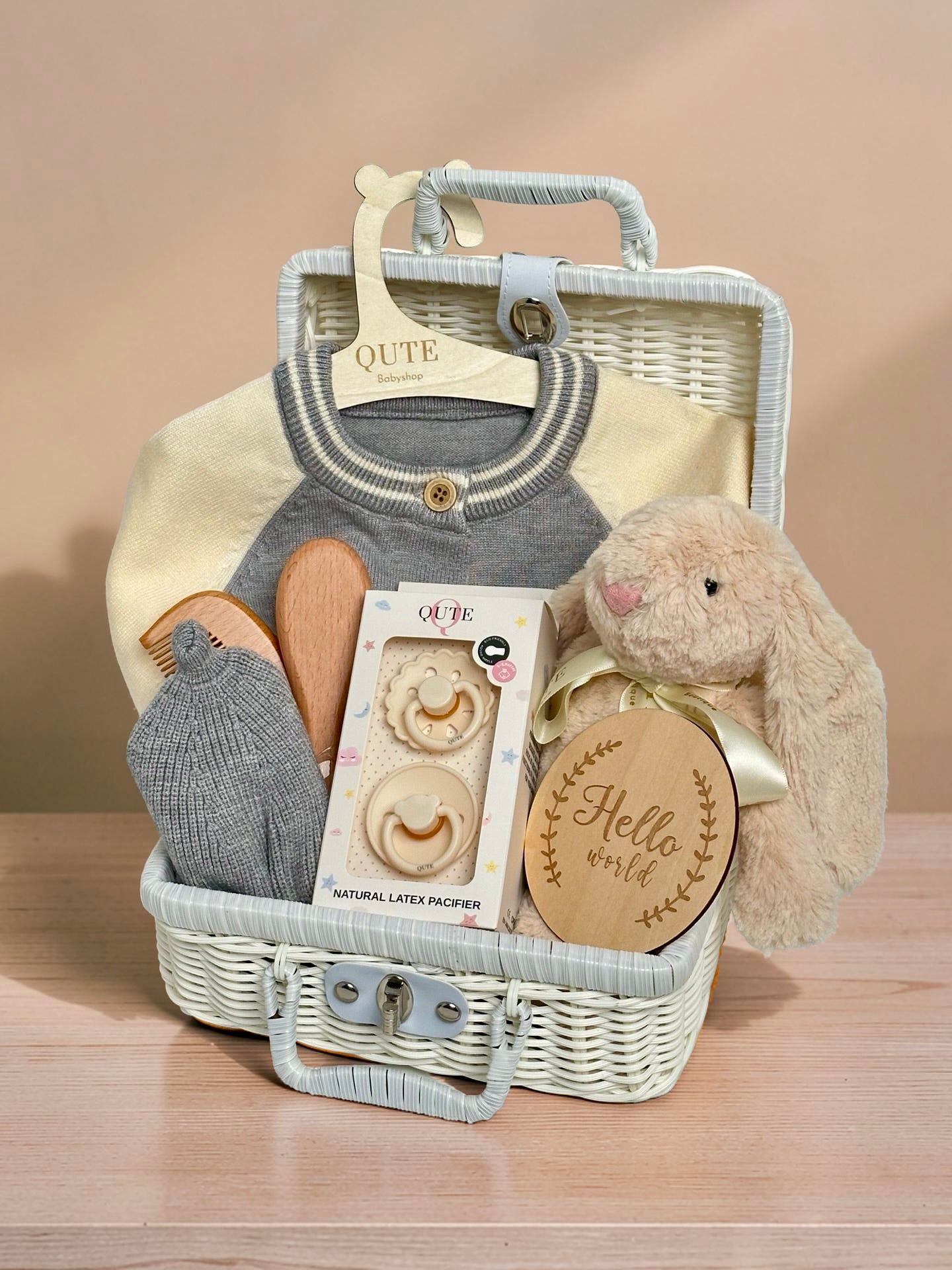 The Cozy Knit Grey - Baby Boy Gift Set