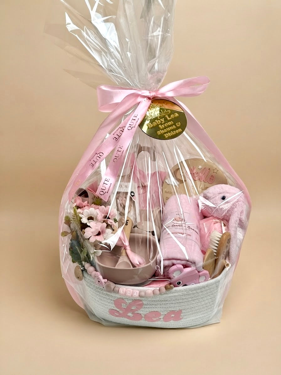 Welcome Baby Girl Gift Basket - A Heartwarming Bundle of Joy