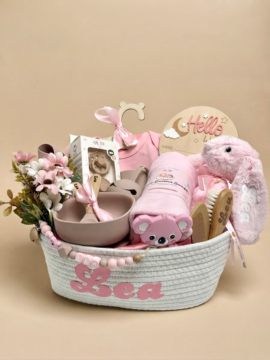 Welcome Baby Girl Gift Basket - A Heartwarming Bundle of Joy