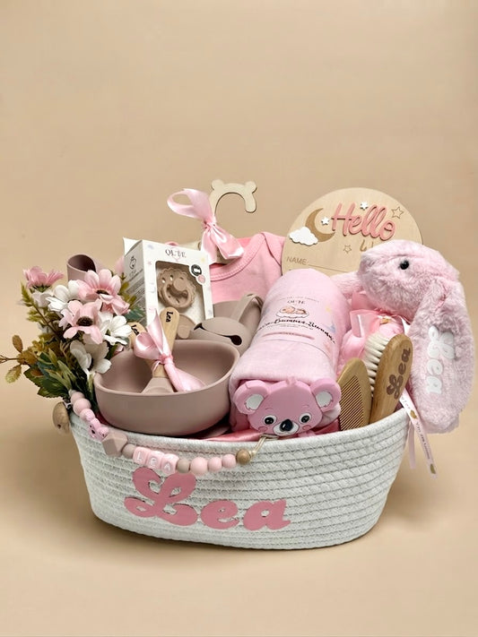 Welcome Baby Girl Gift Basket - A Heartwarming Bundle of Joy