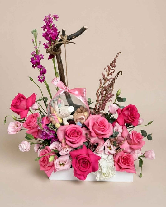 Baby Bloom Bubble – "Magical Unicorn" Personalized Keepsake Arrangement | Floral Art by Plaza Hollandi