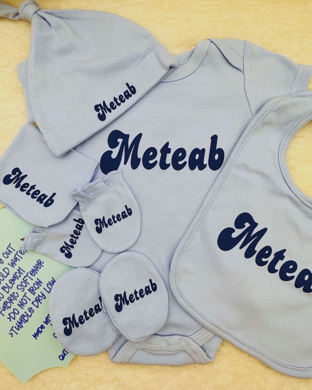 8-piece -Personalized Baby Boy Clothing Set - Viewing Window Packaging