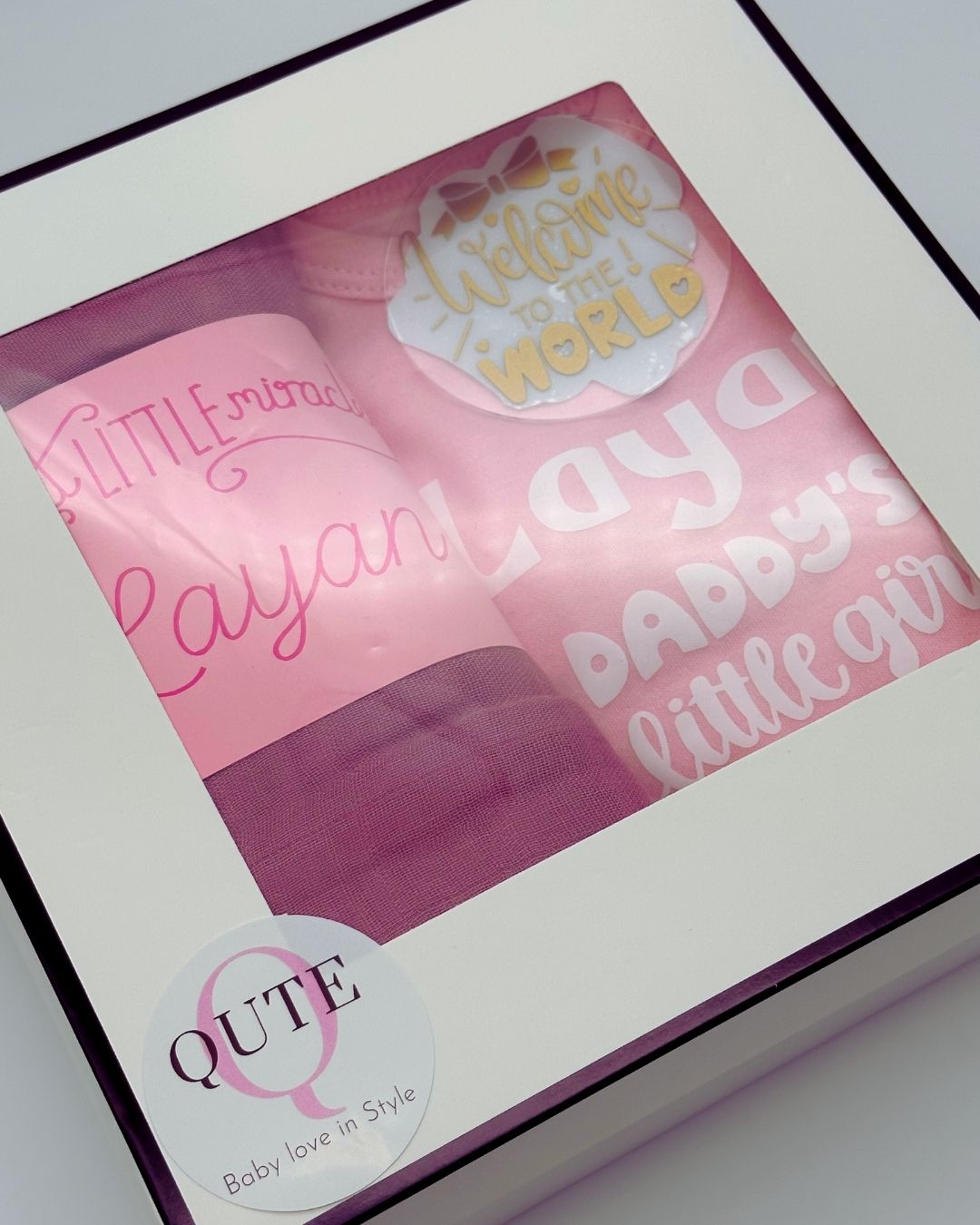 9-pieces -Personalized Baby Girl Clothing Set