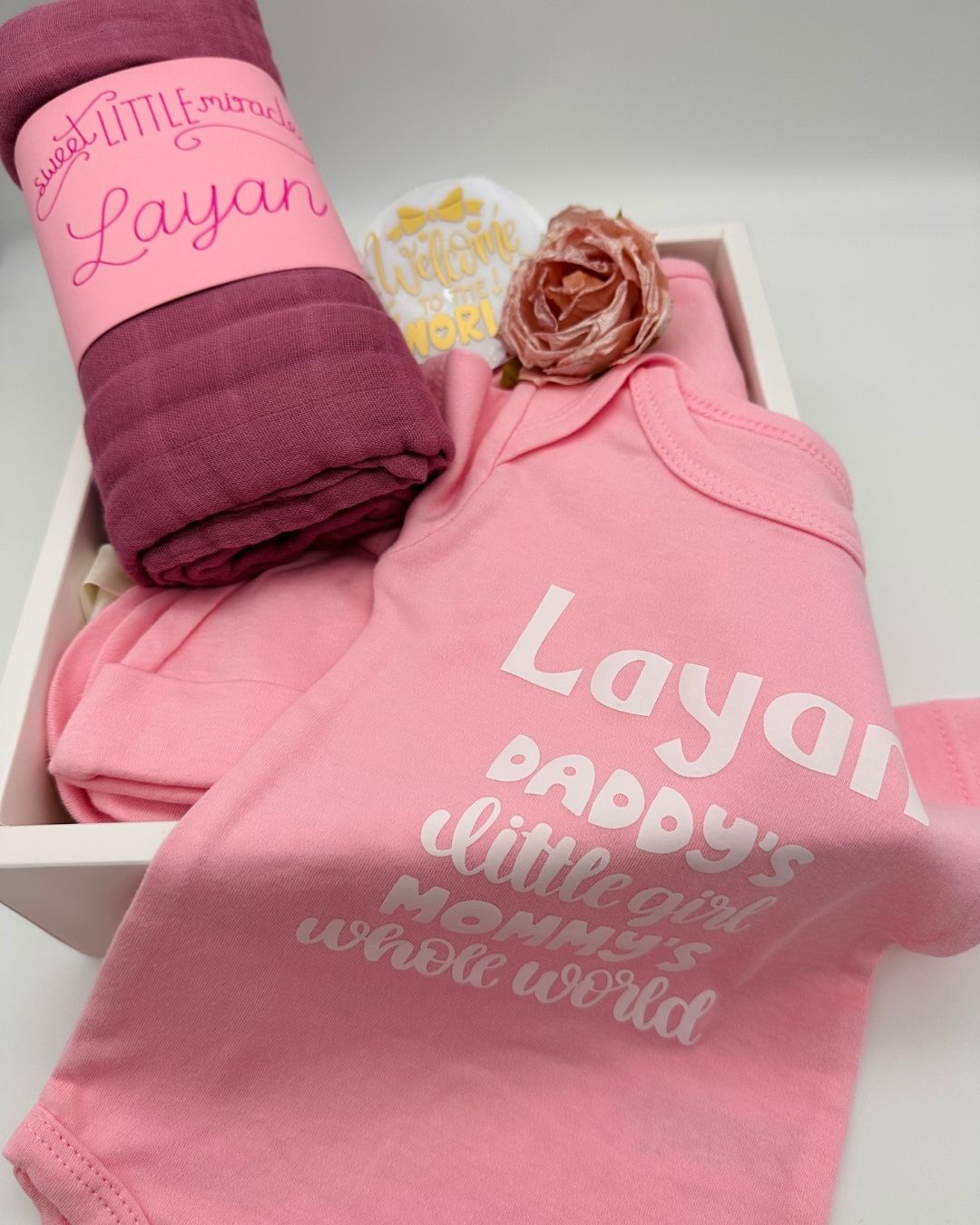 9-pieces -Personalized Baby Girl Clothing Set