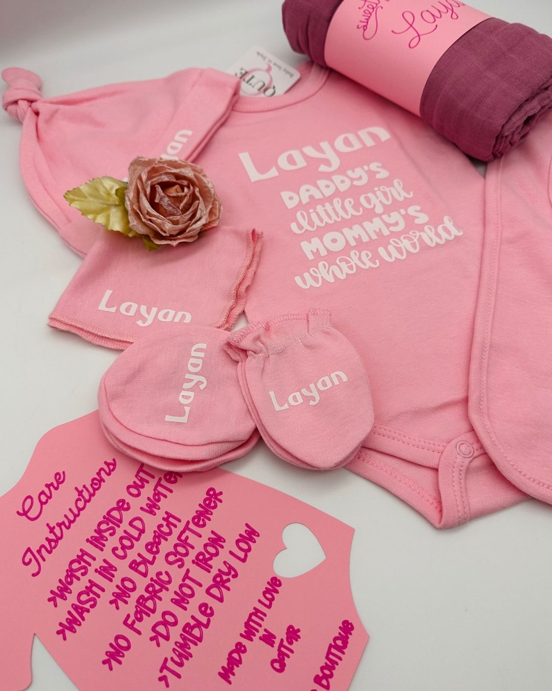 9-pieces -Personalized Baby Girl Clothing Set