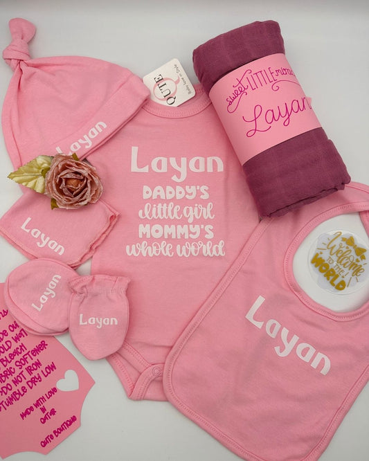 9-pieces -Personalized Baby Girl Clothing Set