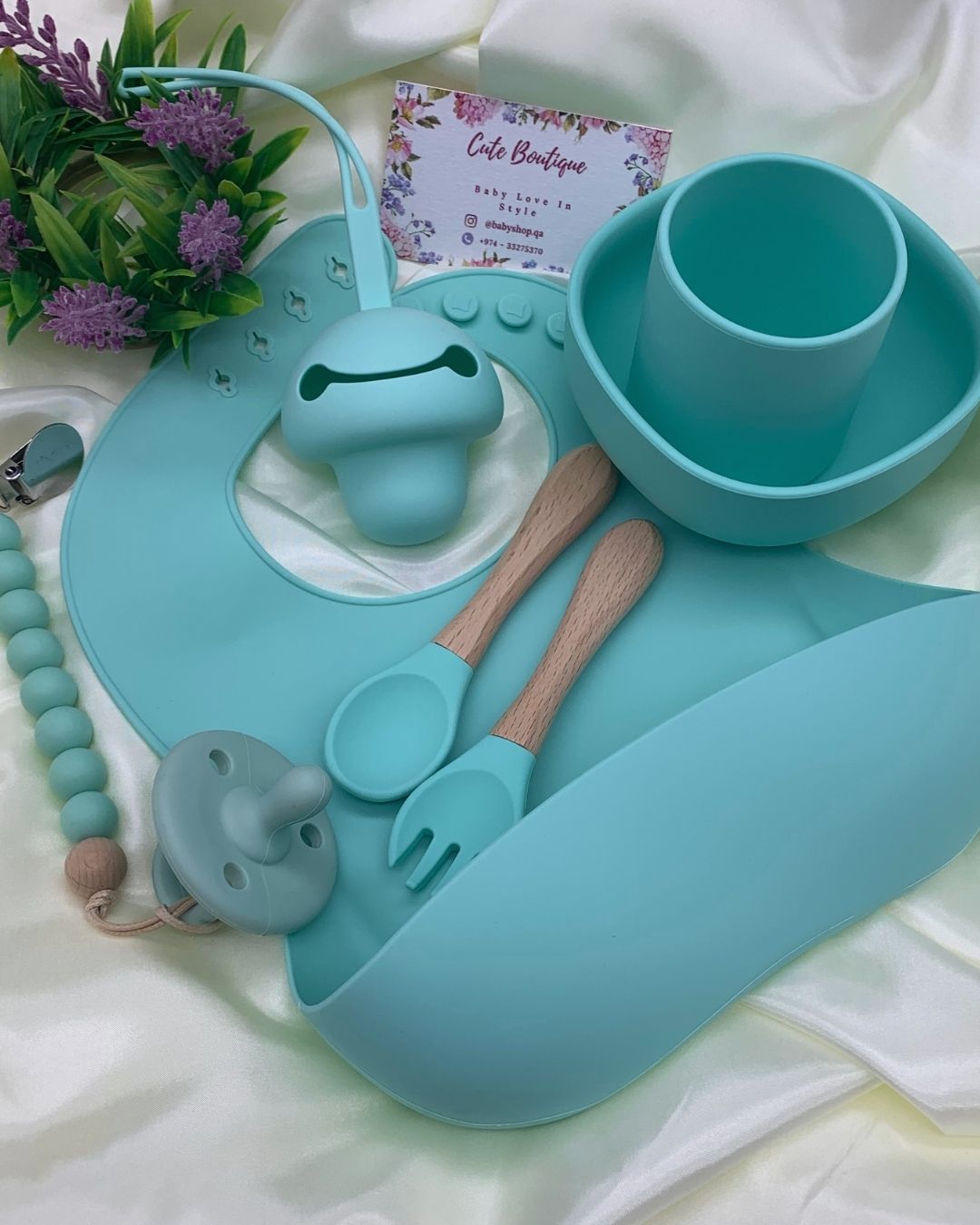 9-pieces-Newborn Essentials Gift Set - Mint Green