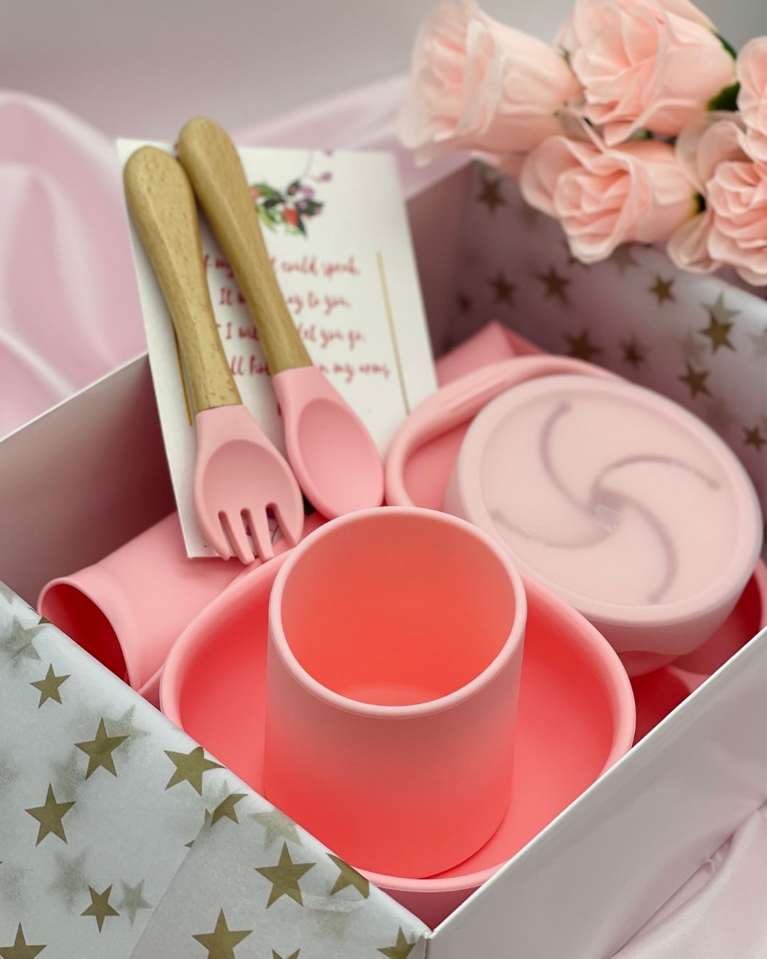 9-pieces-Baby Feeding Set - Blush Pink