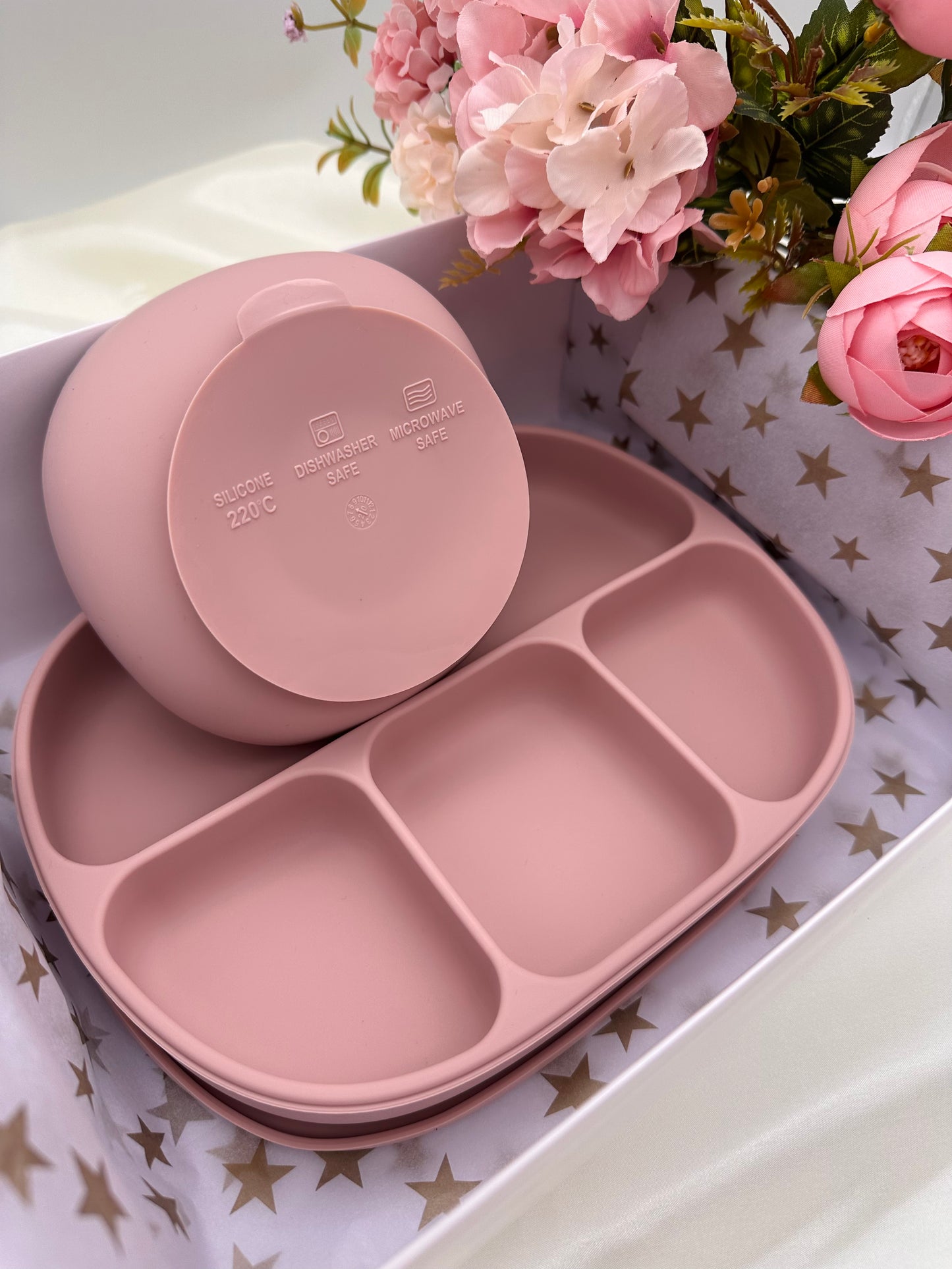 9 pieces -Baby Feeding Set - Rose pink