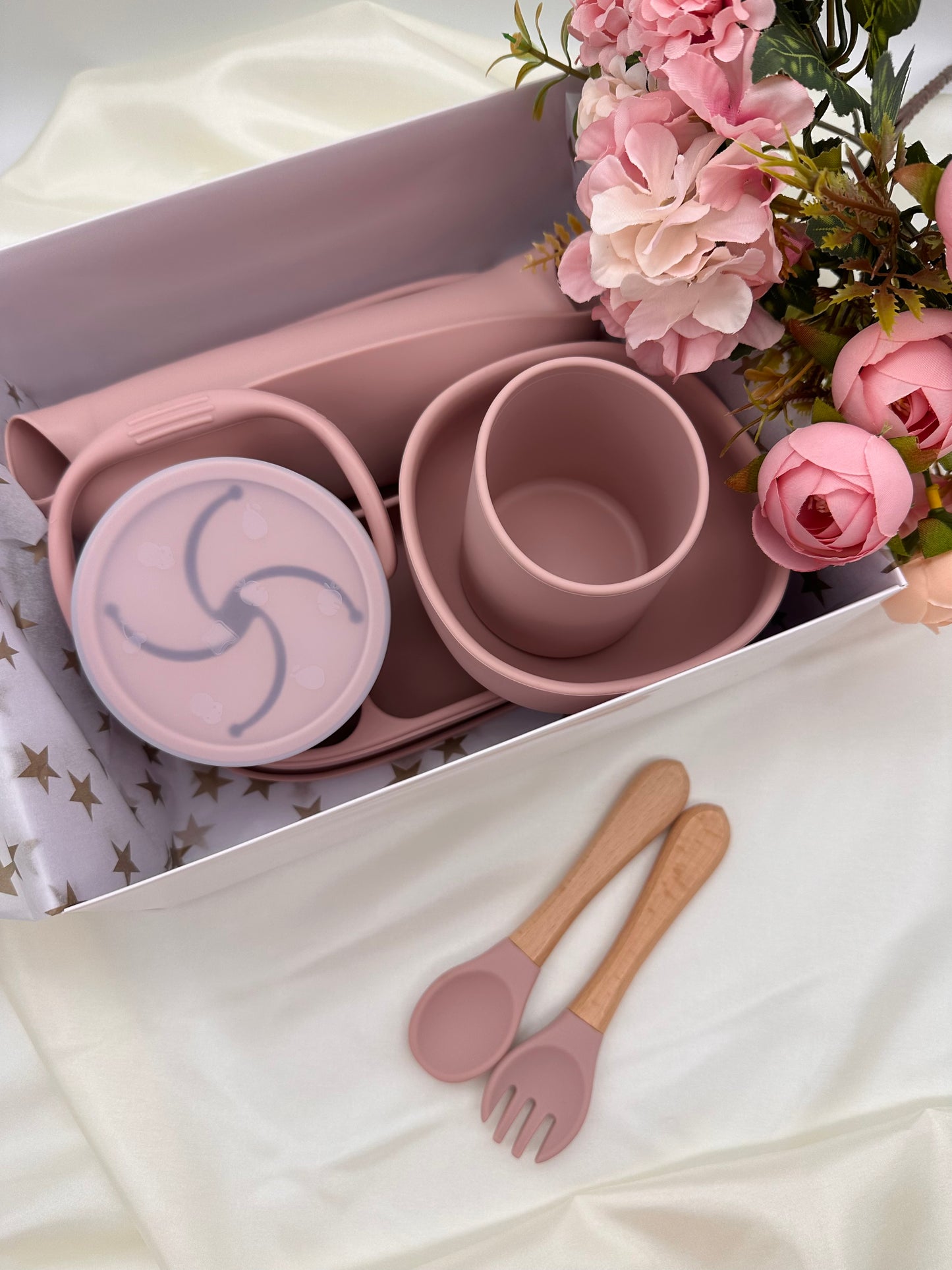 9 pieces -Baby Feeding Set - Rose pink